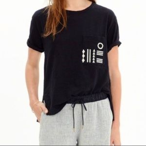 Madewell Slub Geo Stitch Pocket Tee